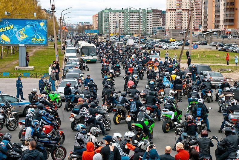 Мотоцклисты и байкеры Фото встречи байкеров